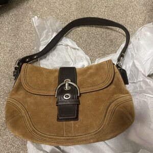 Tan Suede Shoulder Bag
